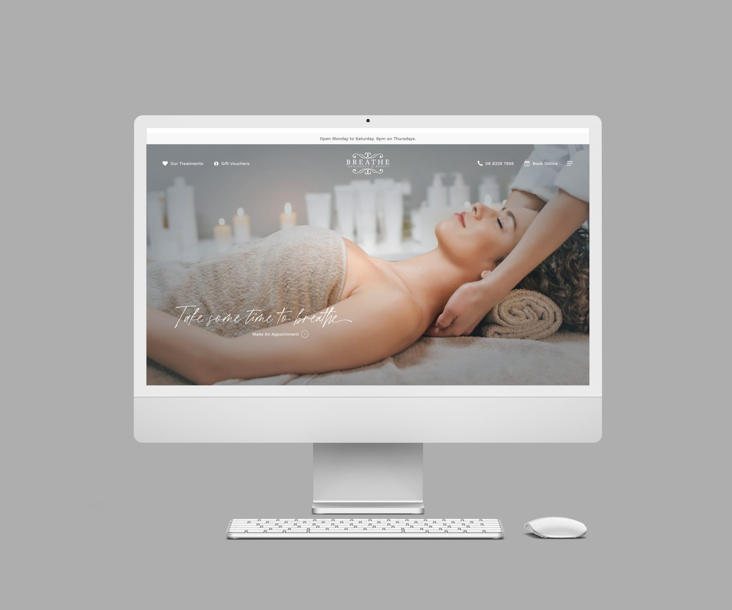Breathe Indulgence & Beauty website